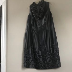 Gunmetal Grey Satin Dress